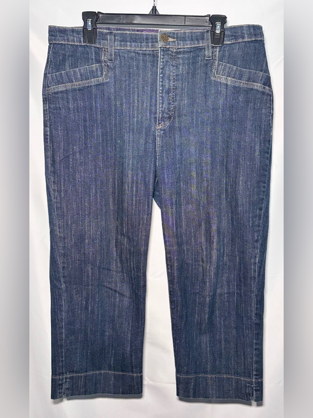 NYDJ Lift Tuck Cropped Dark Wash Denim Jeans